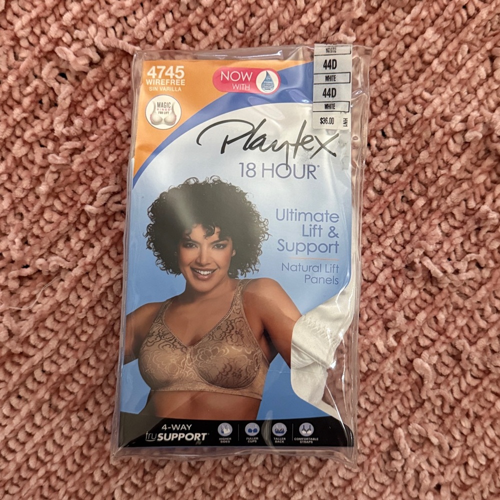 NWT Playtex ultimate lift and support style 4745 size 44D color white